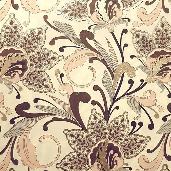 Brown Floral Wrapping Paper