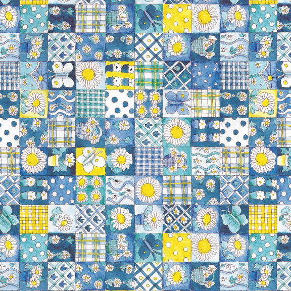 Blue and Yellow Wrapping Paper