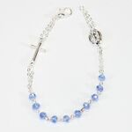 Bracelet with Opalescent Aqua crystal beads