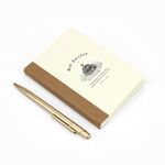 A6 Grid Notebook Refill, Brown Spine