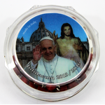 box lid with picture of Pope Francis