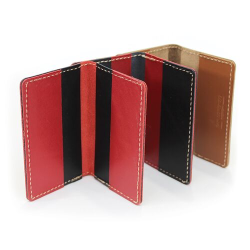 Leather Folding Card Wallet inside pockets