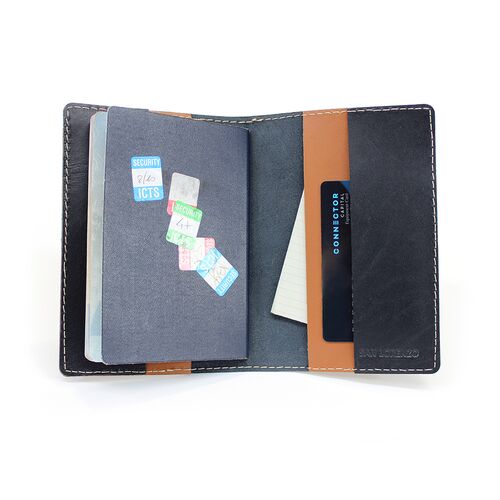 Leather Passport Wallet holds credit cards