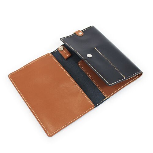 Leather Snap Accessory Case folded